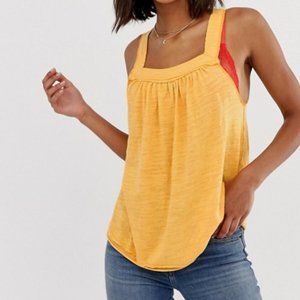 NWT Free People We the Free Poppy Gold Tank Size XS